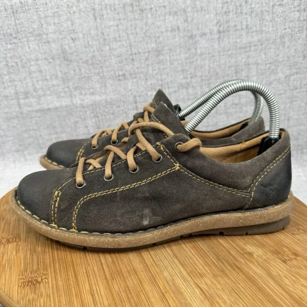 Born Trevan Shoes Women's 8.5 M Suede Leather Derby Oxford Sneakers